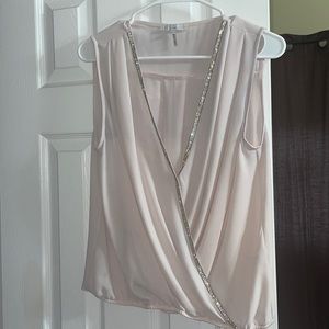 Sexy Jeweled Pink Low Cut Top